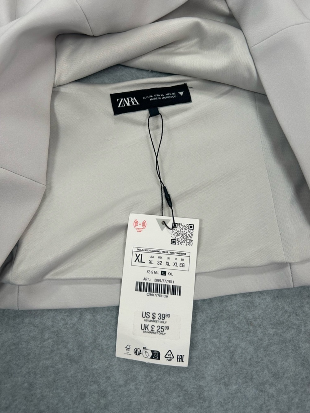 Zara Cream Open-Back Tank & Shorts Sleep Set - Picture 4 of 9